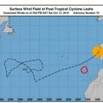 Orkanen Leslie kommer onödigt nära Porto Santo